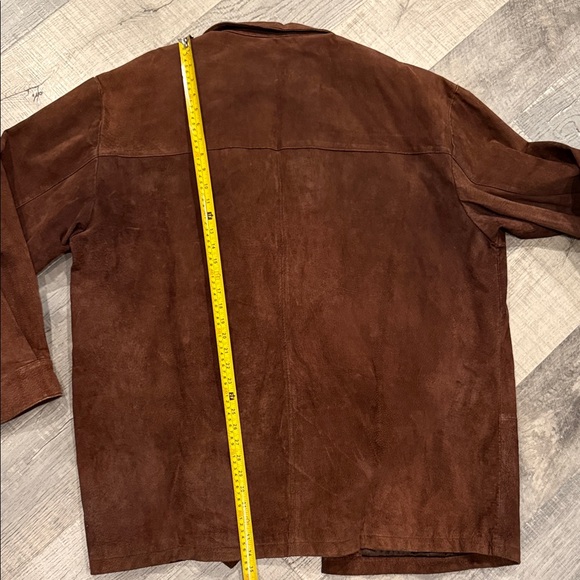 Vintage GUESS Men's Dark Brown Suede Shirt Jacket - Picture 15 of 16